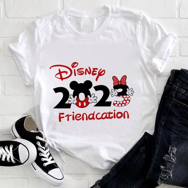 Disney 2023 Family Trip Clothes Mickey Mouse Fashion Disneyland Vacation T Shirt for Women Summer Casual T-shirts Fast DeliveryKids-10T(1pc) Gao Jinjia LED