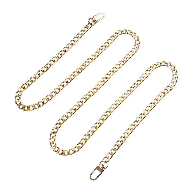 80cm, bolsa de metal, cadena, correa de hombro, correa de metal desmontable, correa de metal para mujeres, chicas doradas kaili Sencillez