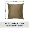 thumbnail image 5 of Velvet Cushion Covers 18 x 18 Set of 4 - Modern Throw Pillow Covers with Hidden Zipper for Couch, Sofa, Bed, Living Room, 5 of 7