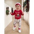thumbnail image 6 of Cjfdfy Newborn Baby Boy Christmas Outfit My First Christmas Long Sleeve Excavator Print Romper Pants Hat 3-piece Set Infant Cute Christmas Holiday Fall Winter Clothes 0-18M, 6 of 10