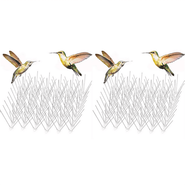 Juego de 12 Púas de Acero Inoxidable para Repeler Pájaros, Palomas, Ardillas, Gatos y Cercas de Jardín.