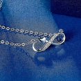 thumbnail image 3 of Collar Para Mujer Plata De Ley 925 Amor Eterno Colgante De Circonita Cúbica, 3 of 5