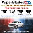 thumbnail image 2 of 2015 Chevrolet Silverado 1500 Beam Wiper Blades Wipers w/1yr Warranty (Set of 2), 2 of 5
