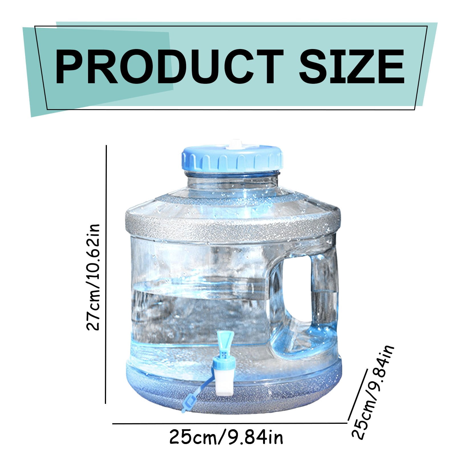 ZOURIH 1 Pcs Camping Water Container Storage Portable Camping Water Tank Jug with Spigot Faucet No Leakage Thick Liquid Dispenser Carrier for Outdoor Hiking Picnic