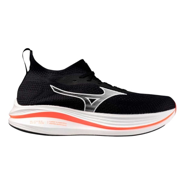 Tenis Mizuno Hombre Caballero Neo Zen Negro Naranja Running negro 8.5 MX