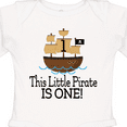 thumbnail image 4 of Inktastic Pirate 1st Birthday Party Boys Long Sleeve Baby Bodysuit, 4 of 5