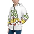 thumbnail image 2 of Naloa Christmas Gnomes Teenage Zipper Hoodie, Long Sleeve Zip Up Hoodies Casual Jackets Tops for 7-12 Years-Small, 2 of 6