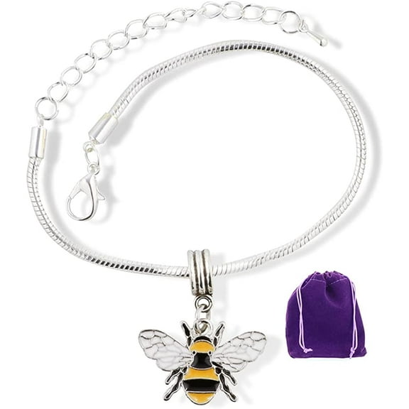 Bee Jewelry Bee Bracelet Gifts for Women Men Girls Boys Kids Honeycomb Jewellery Accessories Decor Bumblebee Honey