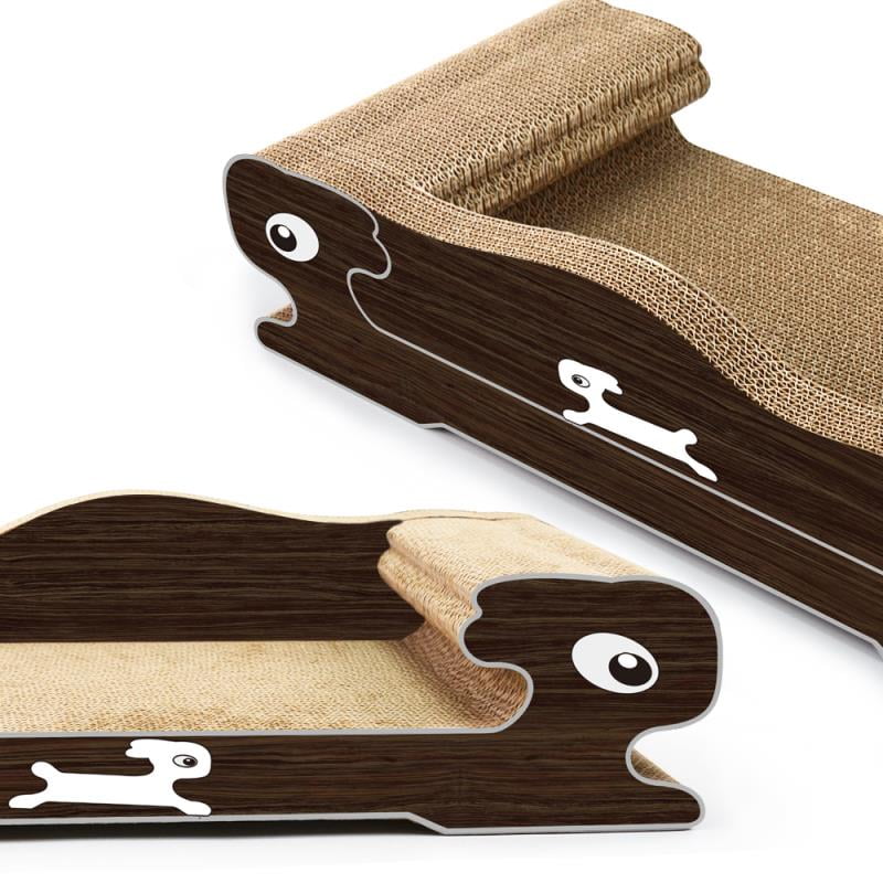 Corrugated Curved Rabbit Shaped Cat Scratcher Superior Construction