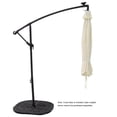 thumbnail image 5 of C-Hopetree 10 ft Offset Cantilever Outdoor Patio Umbrella with Solar LED Lights and Cross Base Stand, Ivory, 5 of 8
