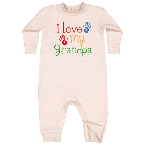 Inktastic I Love My Grandpa Baby Fleece Romper