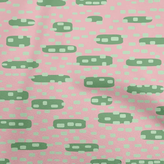 oneOone Georgette Viscose Light Pink Fabric Geometric Rounded Rectangle Dress Material Fabric Print Fabric By The Yard 42 Inch Wide
