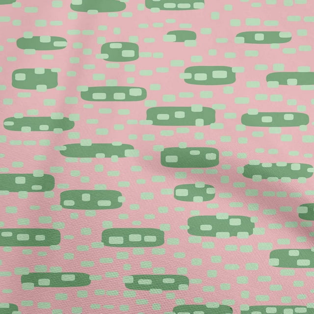 oneOone Silk Tabby Light Pink Fabric Geometric Rounded Rectangle Sewing Craft Projects Fabric Prints By Yard 42 Inch Wide