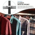 thumbnail image 4 of Shisuyan Stainless Steel Closet Rod Bracket Silver 2 Sets 4.6X1.1X1.1In, 4 of 8