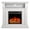 White, variant on 36-Inch Electric Fireplace with Mantel & Wood Finish -White