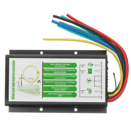 

Lierteer 12V/24V 1000W Waterproof Wind Turbine Generator Charge Controller Regulator