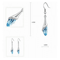 thumbnail image 3 of Conjunto De Collar, Aretes Y Brazalete Color Plata con Azul Claro Malubero Malu1693, 3 of 3