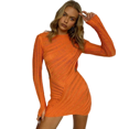 thumbnail image 1 of LYMAYTER Robe Mini en Tricot pour Femme à Manches Longues, Ajustée, Ajourée, Courte, pour Fête, Tailles P-2TG, 1 of 8