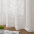 thumbnail image 7 of OVZME Leila Ivory Leaf Sheer Curtains 36" Length, Short Tier Panels for Small Window, Kitchen Bathroom, Each 28"W x 36"L, 2 Panels, Ivory, 7 of 7