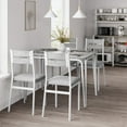 thumbnail image 6 of Dining Table with Chairs,Kitchen Table and Chairs for 4,Square Dinette Set,5 Piece Kitchen & Dining Room Sets for Small Space,Apartment (Black,Table with 4 Upholstered Chairs), 6 of 11