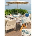 thumbnail image 4 of Outdoor Tablecloth with Umbrella Hole and Zipper, Blue Tulip Rectangle Table Cloth 60x120 Inch Waterproof Tablecloth, Vintage Flowers Leaves Butterfly Botanical Picnic Table Cover for Patio Camping, 4 of 7