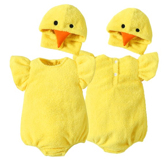 Esaierr Christmas Baby Girls Boys Plush Bodysuit Outfit Infant Baby Sleeveless Jumpsuit   Hat Infant Set Festive Dress up 2PCS 0 - 24 Months