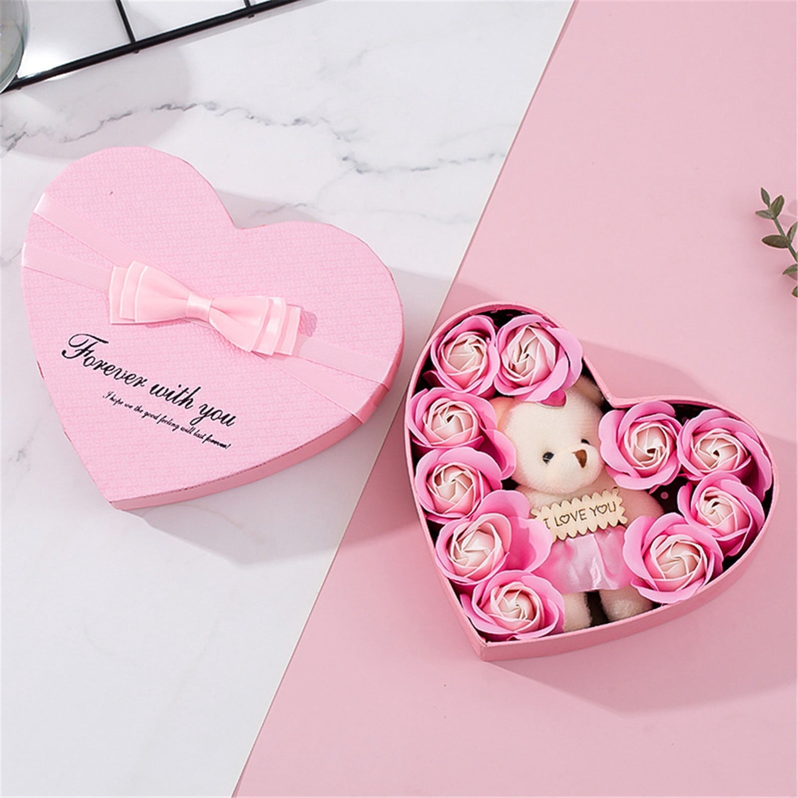 Aiyuolio Preserved Roses Bouquet - Real Red Roses Gift, Lasts 3 Years, Room Decor - View #5