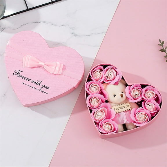 MixMart Preserved Rose In Heart Shape Box,Forever Flowers, Eternal Roses, Birthday Gifts for Women, Wife, Her, Mother'S Day, Christmas Gift，Valentine'S Day