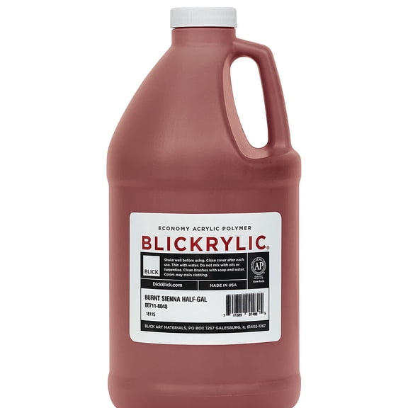 Blickrylic Student Acrylics - Burnt Sienna, Half Gallon