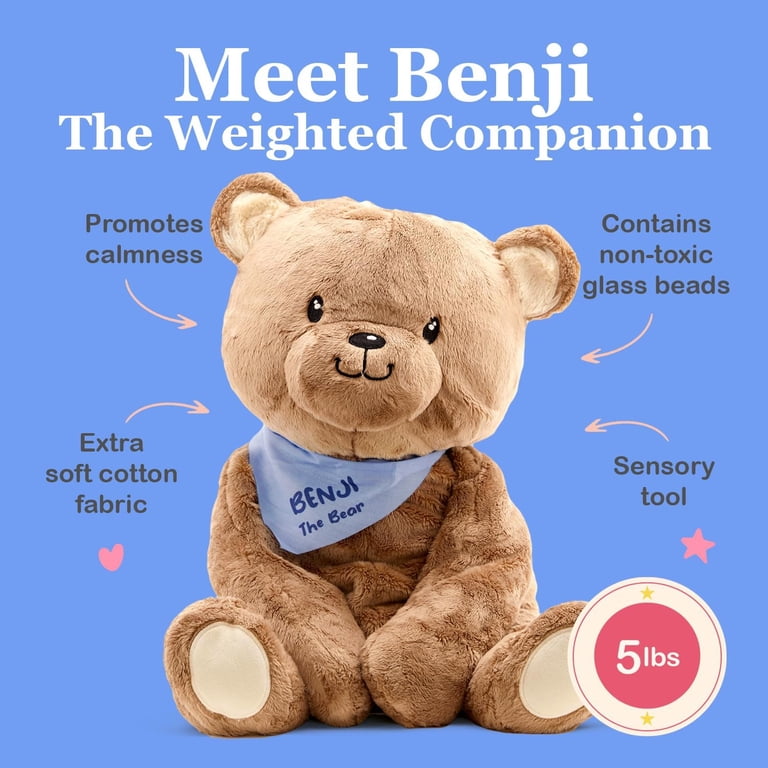 Lilly's Love Benji Weighted Stuffed Bear, 5 Pounds, Anxiety Relief photo 4