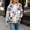 thumbnail image 6 of Frostluinai Womens Tops Long Sleeve Floral Print Sweatshirts Trendy Casual Crewneck Pullover Lightweight Fall Comfy Shirts S-3XL, 6 of 6