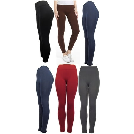 Ruthy s Apparel Cable Knit Fleece Seamless Leggings - Colors May Vary