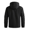 thumbnail image 4 of Kmdttou Mens Waterproof Rain jacket Lightweight Windproof Full Zip Men's Packable Fall Raincoat Windbreaker with Hood Black M, 4 of 7