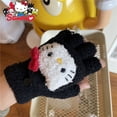 thumbnail image 4 of Sanrio-guantes de punto Kuromi Hello Kitty Melody Flip Cover, estudiante, escritura, peluche suave, oficina, pantalla táctil, regalo femenino, 4 of 4