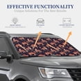 thumbnail image 4 of Rateoe Leopard Print Pattern 2 Piece Car Windshield Sun Shade Foldable | Front Windshield Shade for Sun, Heat and UV Rays | Sunshade for Car Front Window-Medium, 4 of 6