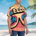 thumbnail image 5 of Daiia Hello Summer Hawaiian Shirt for Men Gentle Cotton Regular Short Sleeve Casual-3X-Large, 5 of 9