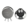 thumbnail image 3 of Wth118-2W 10K Ohm Round Shaft Carbon Linear Variable Potentiometer W Dial Knob YIWEI, 3 of 9