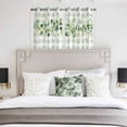 thumbnail image 3 of Eucalyptus Leaves Kitchen Curtains Window Panels, Green Plaid Farmhouse Watercolor Insulated Window Treatment Curtain, Grommet Curtains for Bedroom/Living Room/Bathroom, 2 Piece 42"Wx54"L, 3 of 8