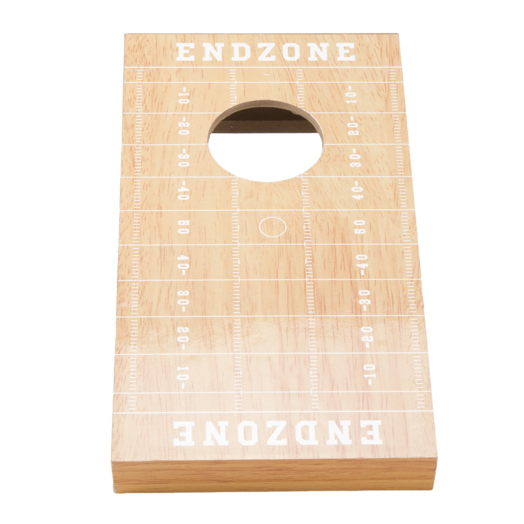 Mini Cornhole Set with Football Field Design and 6 Mini Bean Bags for Office or Desktop- Portable Tabletop Game