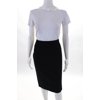 Pre-owned|Escada Womens Front Slit Pencil Skirt Black Wool Size EUR 44