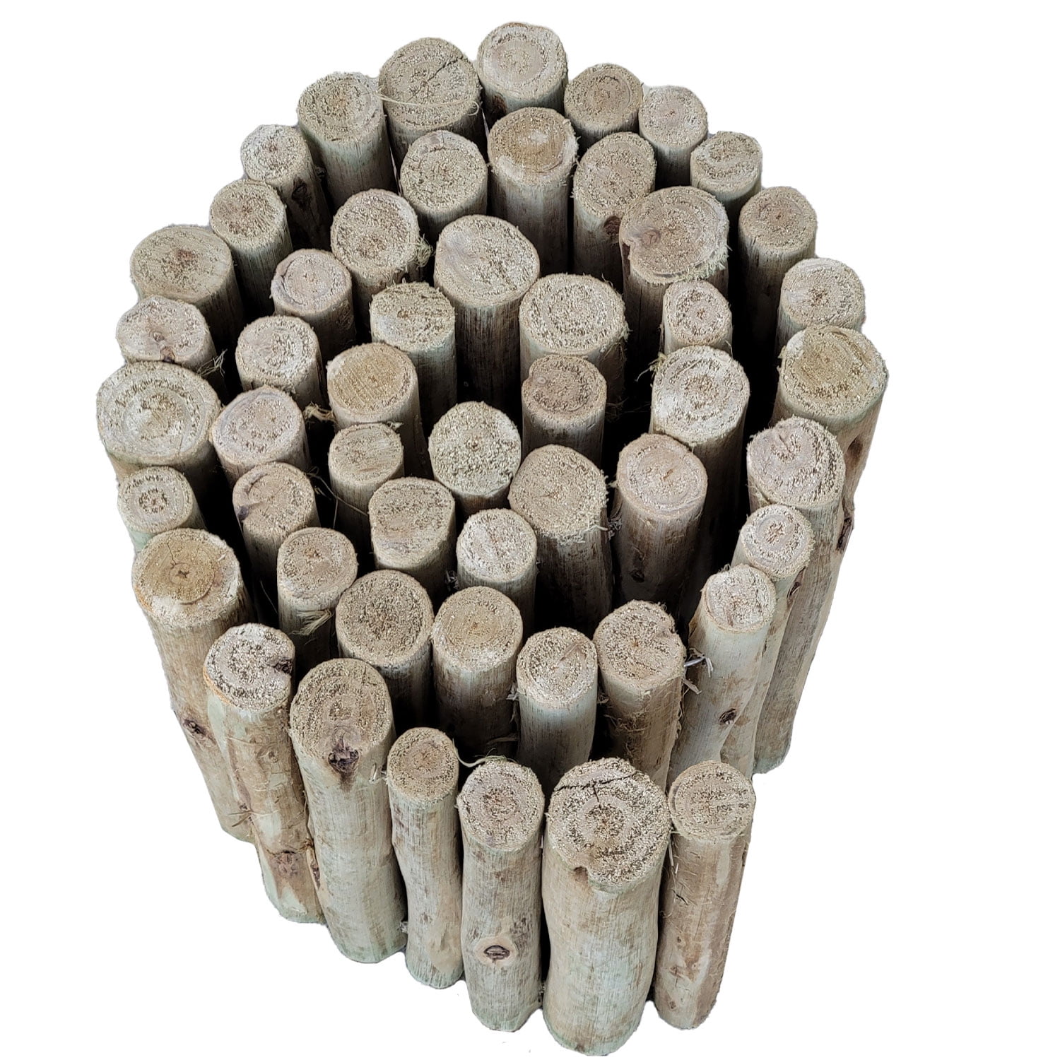 Backyard X-Scapes Natural Eucalyptus Garden Landscape Edging Border Flower Bed Fencing Flexible Wood Decorative Garden Border 72 in L x 12 in H x 1.25 in D