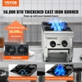 thumbnail image 2 of VEVOR Commercial Gas Range Stove 2 Burners Countertop Cooking Hot Plate Kitchen, 2 of 9