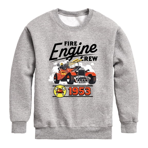 Matchbox - Fire Engine Crew - Youth Boys Crew Fleece Sweatshirt