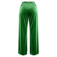 thumbnail image 4 of Gytharion Women's Velvet Wide Leg Pants Drawstring Elastic High Waist Pants Solid Color Casual Trousers with Pockets, 4 of 5