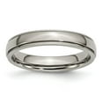 thumbnail image 1 of Bague en Titane Gravable Rainurée et Perlée 4mm avec Bande Polie Taille 10 Bijoux Cadeaux pour Femmes, 1 of 4