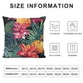 thumbnail image 5 of YINGXI Palm Leaves Throw Pillow Covers Hibiscus Flowers Decorative Pillowcases Soft Cushion Covers for Sofa Couch Bed Home Decor 18x18in, 5 of 5