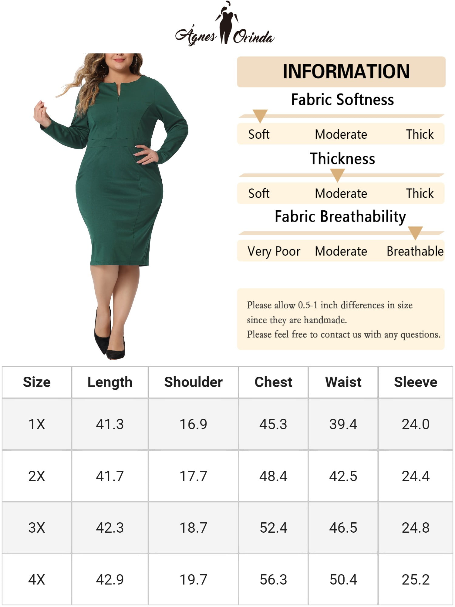 Unique Bargains Women's Plus Size Sheath Office Work Short Sleeves Dress 1X Dark Green