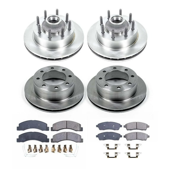 Ultimate Brakes Front and Rear Semi-Metallic Brake Pad and Rotor Kit with Hardware WM80981