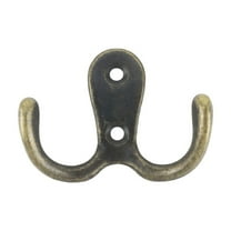 Fdelink Vintage Coat Hook,A Wall Hook,Double fork Coat and Hat Hook Wall Mounted Antique Brass Wall Hook Practical Rural Hook Suitable for Jackets Scarves Bags Towels Keys Hats Cups Hats