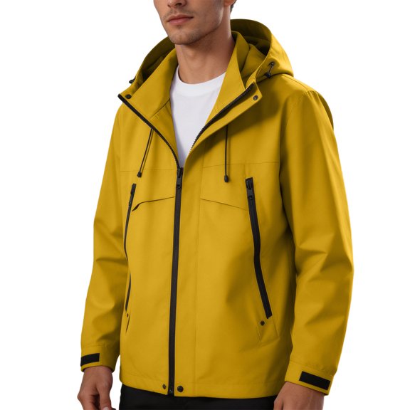 ShomPort Mens Lightweight Waterproof Jackets Unisex Hooded Windproof Jackets for Running Hiking Cycling Travel